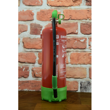 Schaumfeuerlöscher Mobiak 6L, 6AF-ECO Swiss Edition, Ansicht von der Seite Schlauch