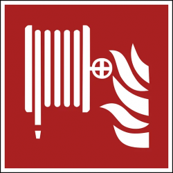 Brandschutz Zeichen, Brandschutz Schild, Löschschlauch