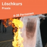 Löschkurs, lernen wie man mit Feuerlöscher löscht für 20 Personen