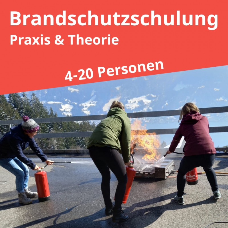 Brandschutzschulung, Praxis und Theorie bis 20 Personen