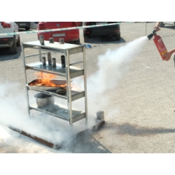 Fire Safety Course,  Practice learning  with fire blanket and fire extinguisher - 3
