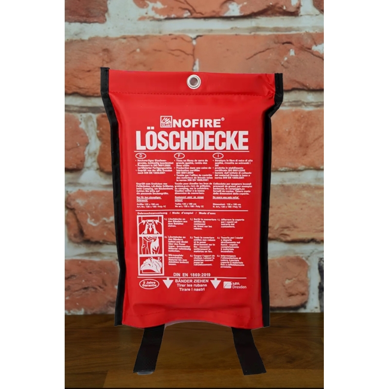 Couverture anti-feu 120x180cm en sac